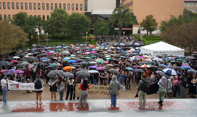 Protests erupted across the U.S. shortly after the start of the Israel-Hamas war in October 2023, and they have only continued to build. In the pouring rain in November 2023, thousands of students at the University of Texas protested in support of Palestinians.